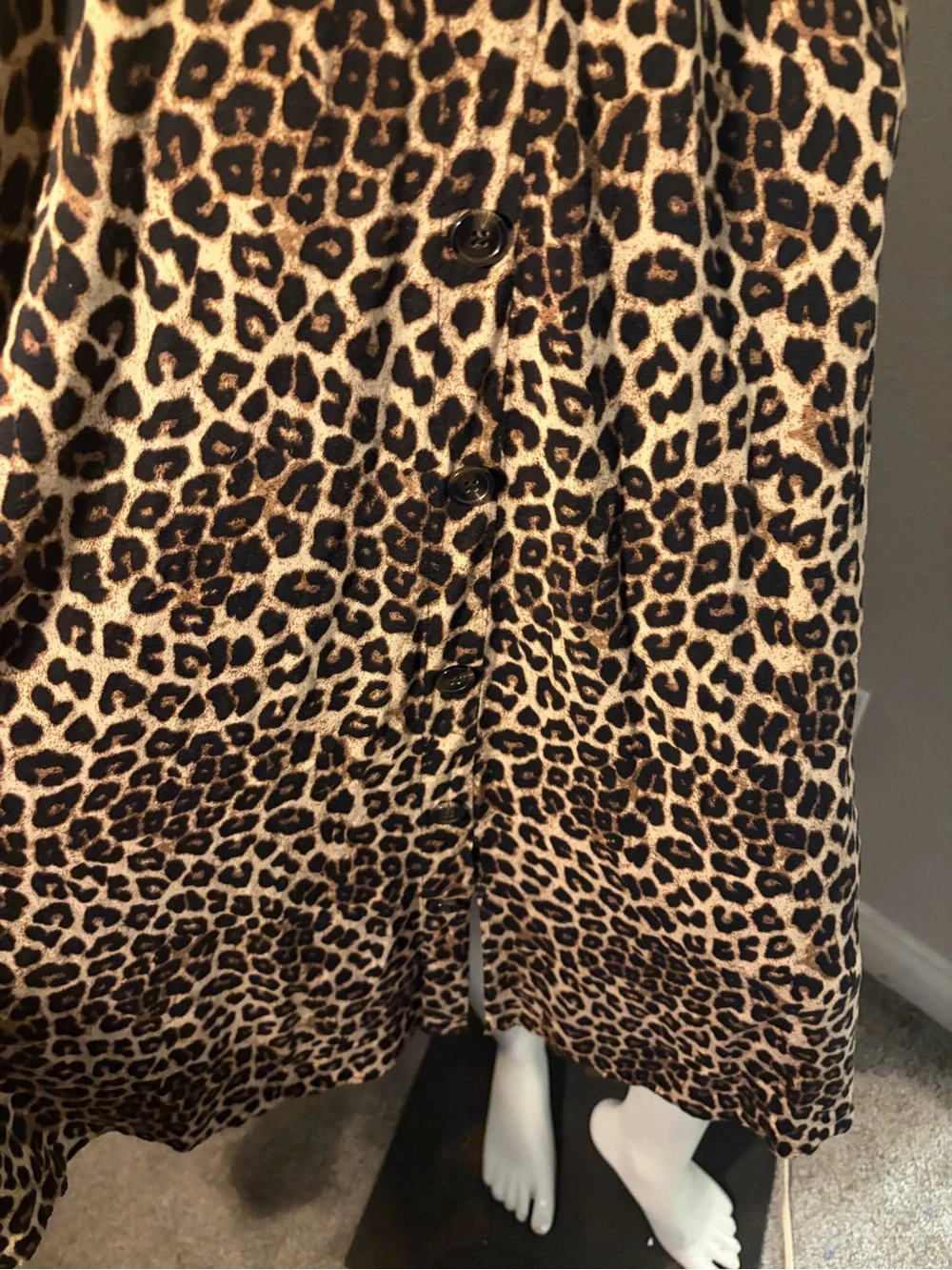 Torrid Leopard Print Button Front Midi Dress Size 2 Plus - Picture 6 of 8